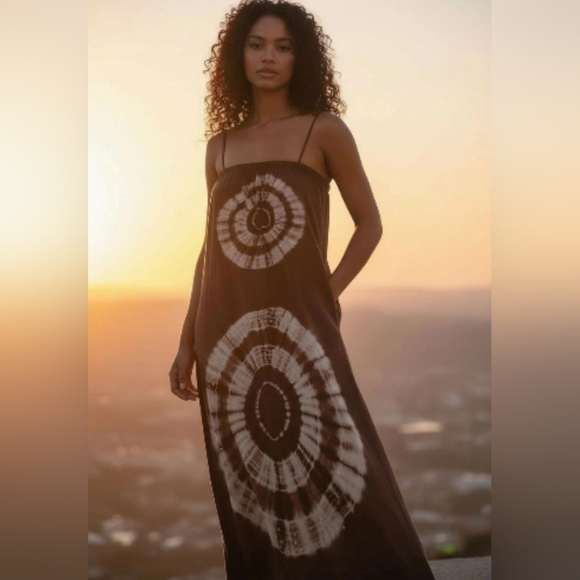 Stunning Modern Brown & White Floor Length Dress wedding Prom Occasion FUN - Picture 10 of 10